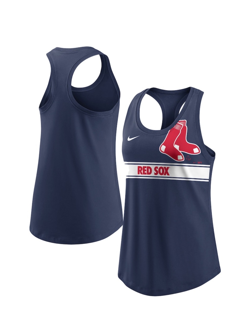Nike Navy Red Sox Navy & Red Racerback Tank